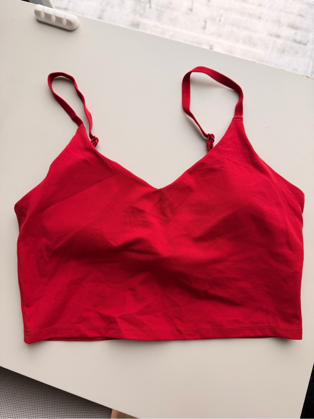 Athleta Red Crop Tank Bralette